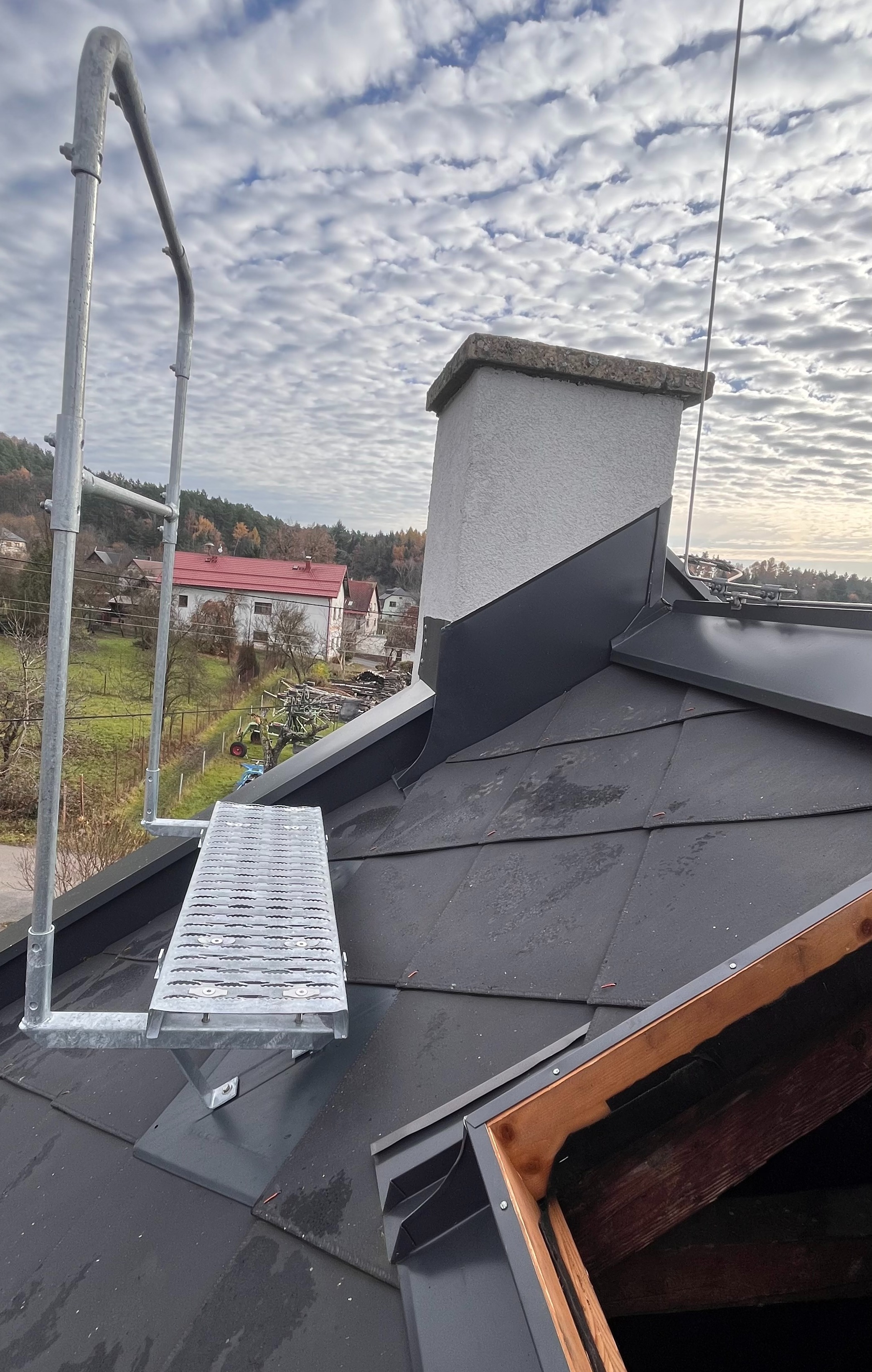 Přístup ke komínu.